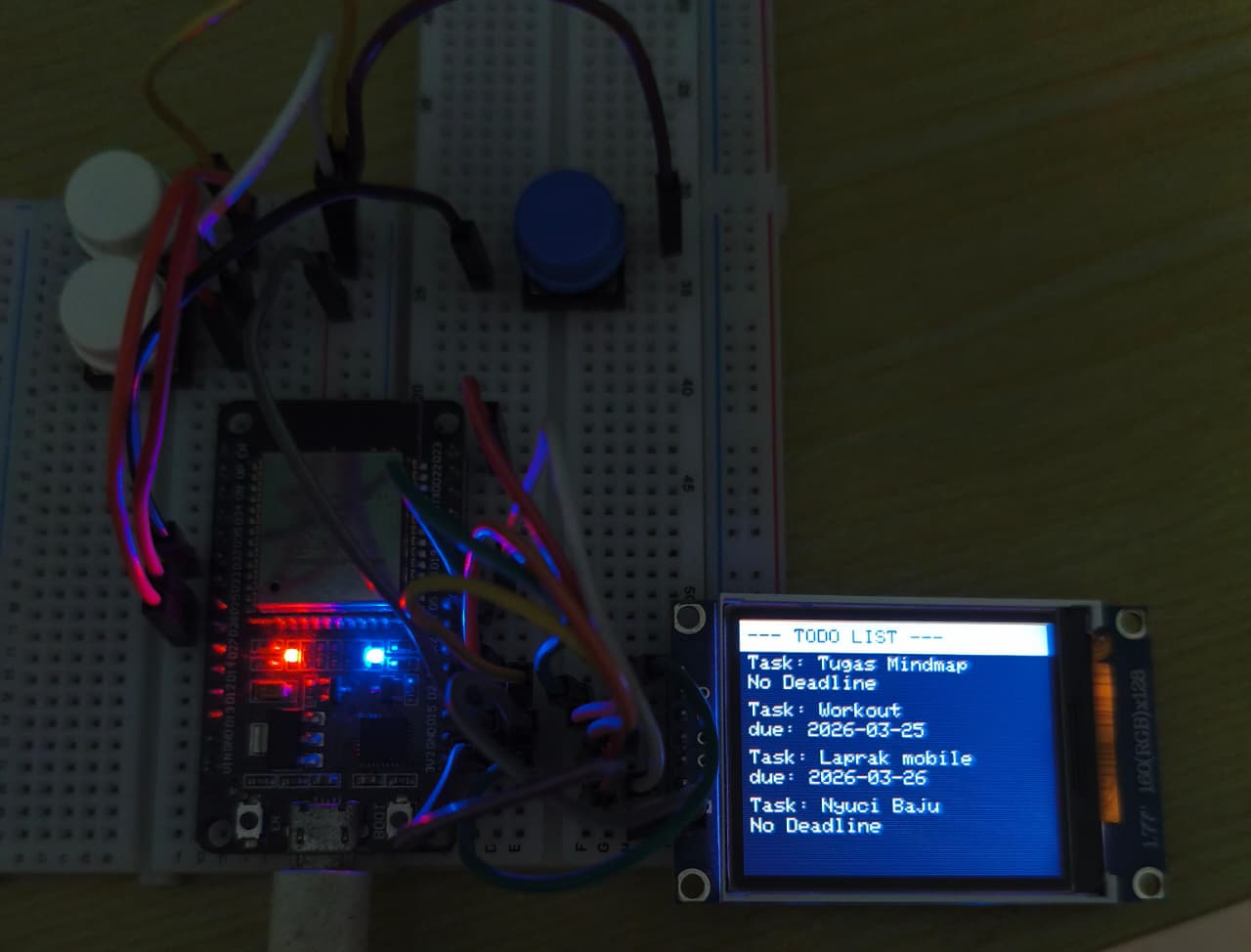 ESP32 TFT To-Do List Screenshot